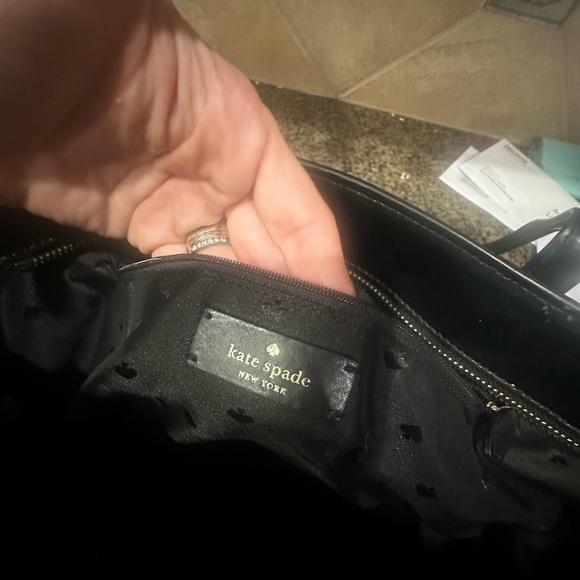 Kate Spade New York Marlee Black Tote with Pink Butterfly Accent - Picture 15 of 17